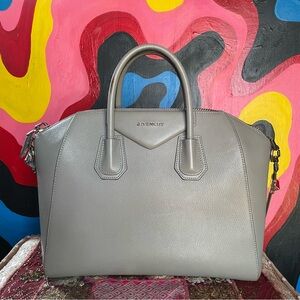 Givenchy antigona medium size light grey